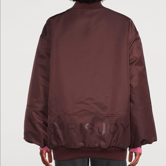 Brand new KRISJOY Satin Oversized Bomber Jacket - Picture 2 of 9